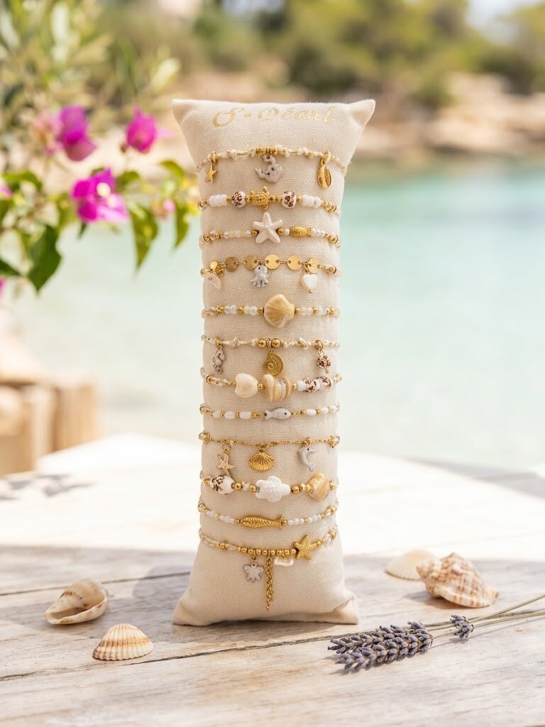 Grossiste WEC - LOT DE 12 BRACELETS EN ACIER INOXYDABLE+BOUDIN -Collection Éclat Océanique