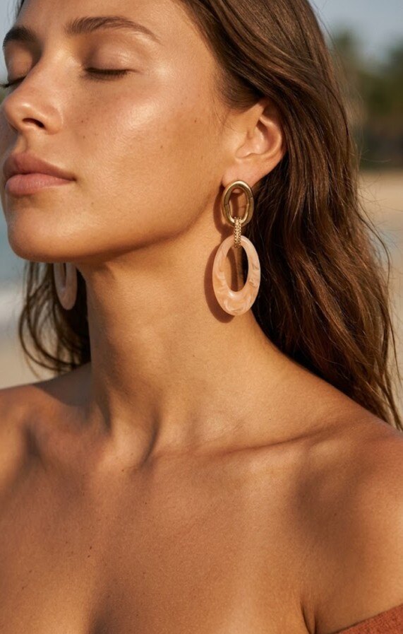 Grossiste WEC - BOUCLES D'OREILLES EN ACIER INOXYDABLE, RÉSINE