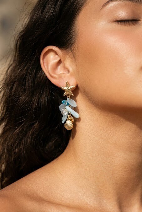 Grossiste WEC - BOUCLES D'OREILLES EN ACIER INOXYDABLE, ETOILE DE MER