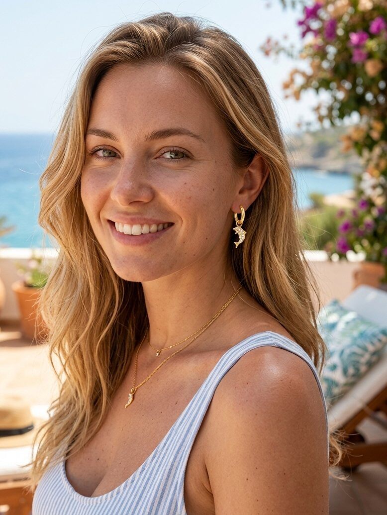 Grossiste WEC Bijoux - Boucle d'oreilles Dauphine – Acier Inoxydable & Cristaux