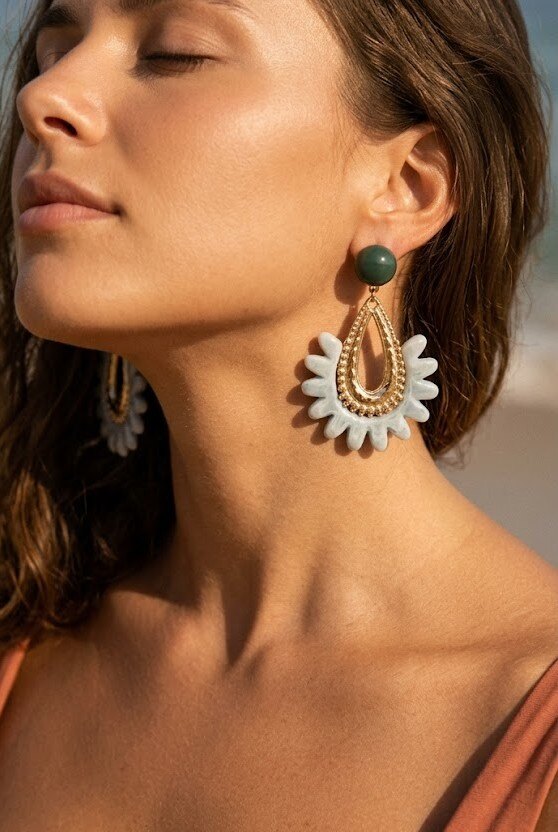 Grossiste WEC - BOUCLES D'OREILLES EN ACIER INOXYDABLE, RESINE