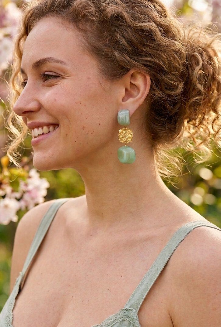 Grossiste WEC Bijoux - Boucle d'oreilles – Acier Inoxydable & Résine