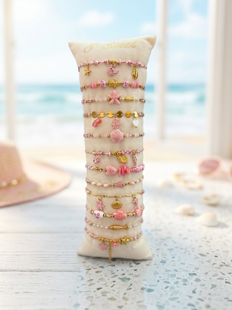 Grossiste WEC - LOT DE 12 BRACELETS EN ACIER INOXYDABLE +BOUDIN -Collection Éclat Océanique