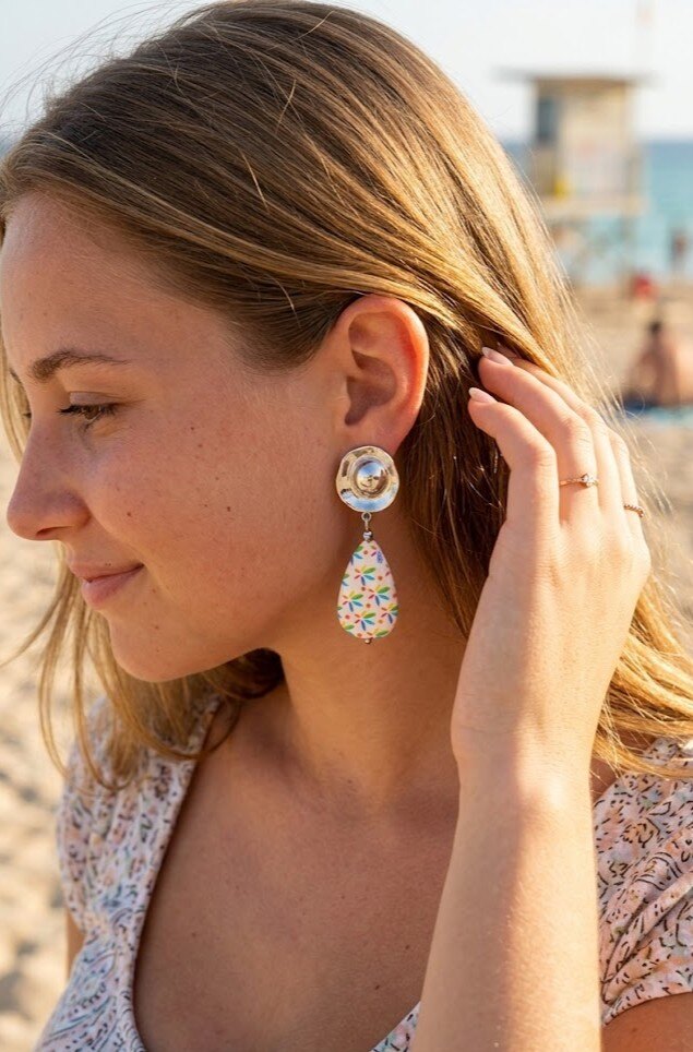 Grossiste WEC - Boucles d'Oreilles Pendantes Goutte Exotique – Acier Inoxydable