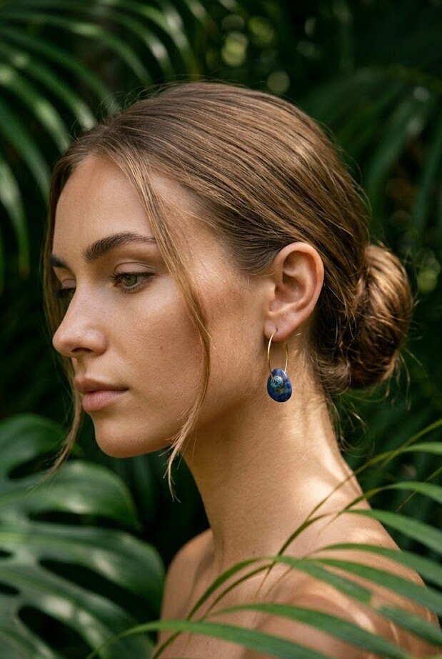 Grossiste WEC - BOUCLES D'OREILLES EN ACIER + PIERRE NATURELLE
