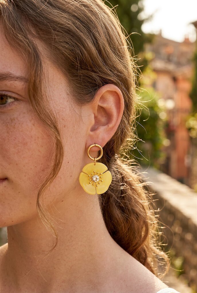 Grossiste WEC - Boucles d'Oreilles Fleuries en Acier inoxydable – Un Souffle de Printemps