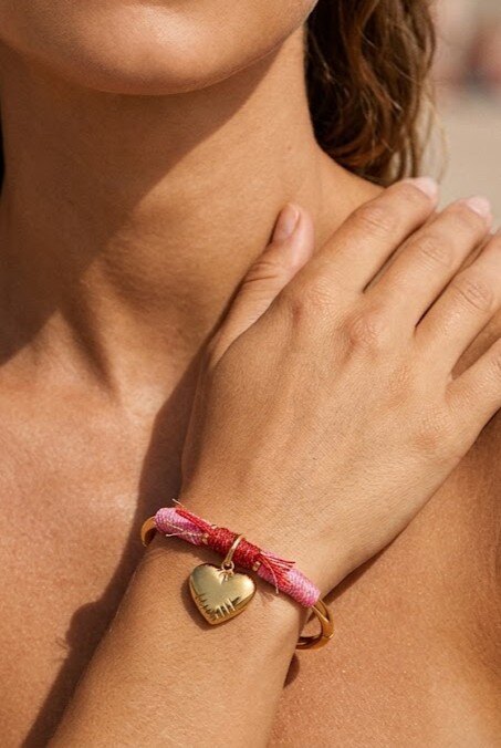 Grossiste WEC - Bracelet Jonc Cœur Bohème en Acier Inoxydable