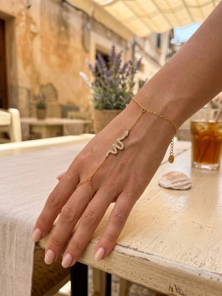 Grossiste WEC - Bracelet de Main Serpent en Acier Inoxydable – L'Élégance Audacieuse à Fleur de Peau