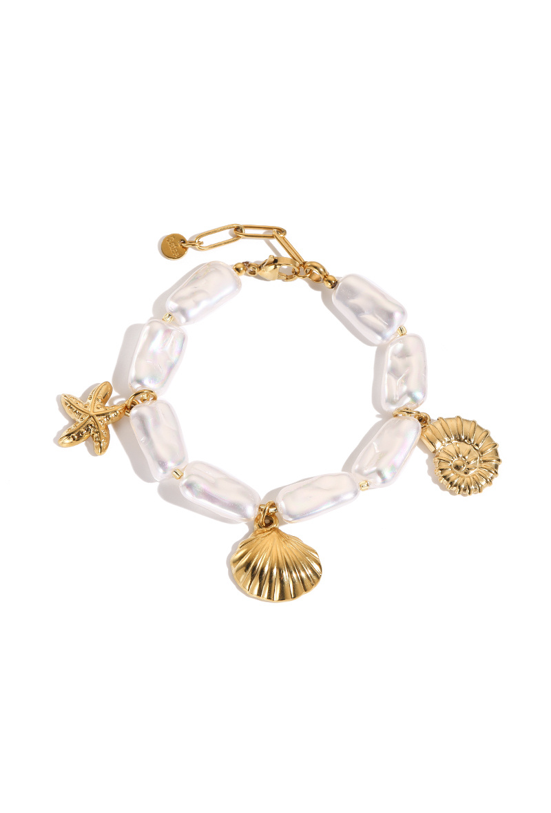 Grossiste WEC Bijoux - Bracelet Estival en Acier Inoxydable – Collection Coquillages