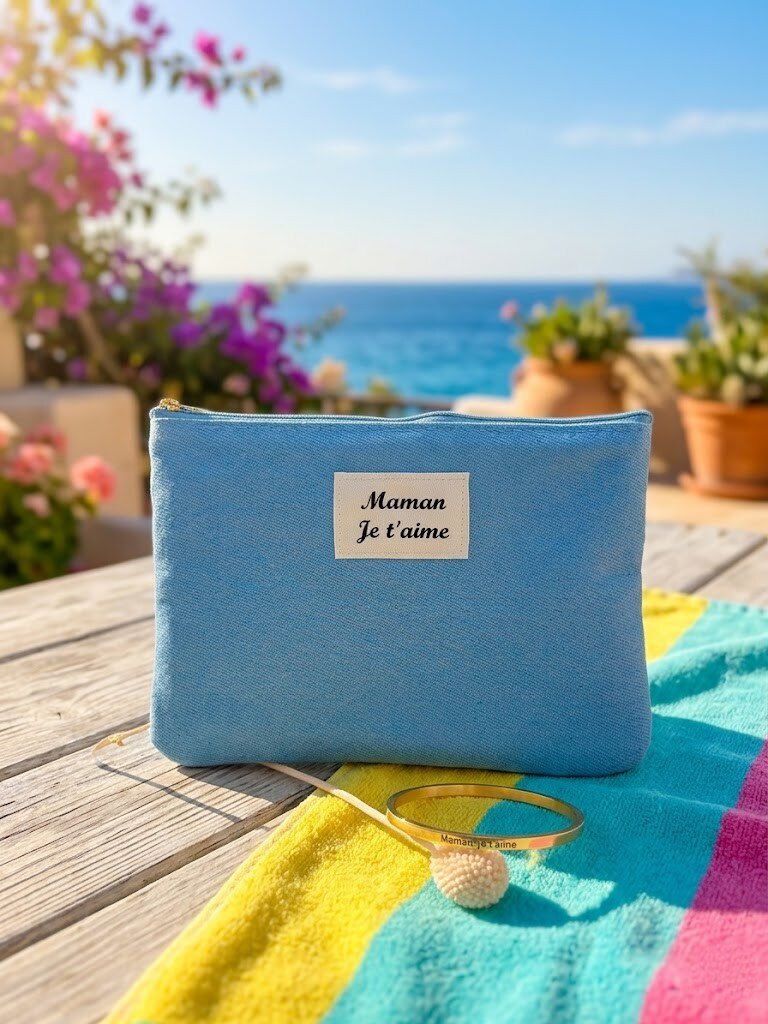 Grossiste WEC - Coffret Maman je t'aime Bracelet Jonc en acier inoxydable & Sa Pochette Assortie