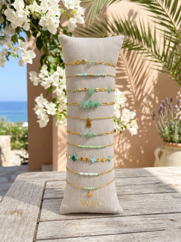 Grossiste WEC - Lot de 10 Bracelets en Acier Inoxydable+boudin -Collection Éclat & Éléments