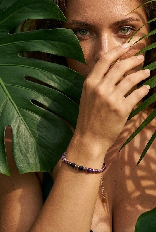 Grossiste WEC - BRACELET EN ACIER INOXYDABLE AVEC PIERRE NATURELLE