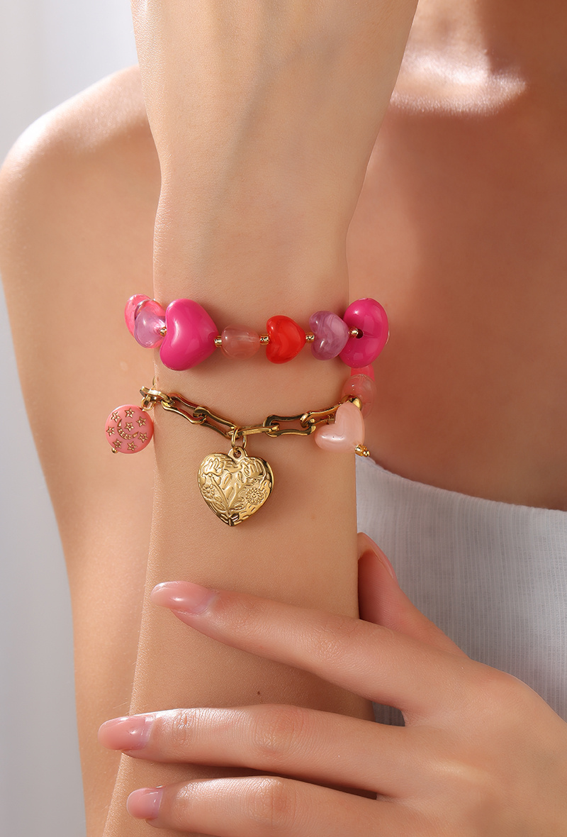 Grossiste WEC Bijoux - Duo de Bracelets Éclat Romantique en Acier inoxydable