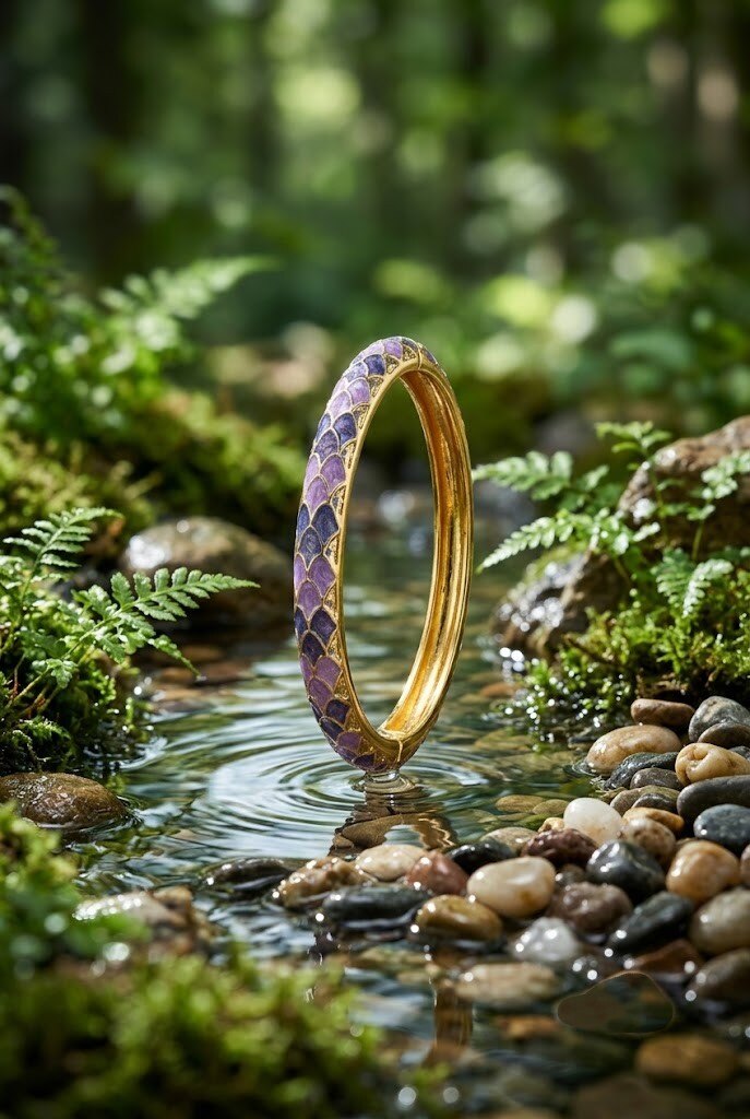 Grossiste WEC - Bracelet Jonc Écailles de Sirène