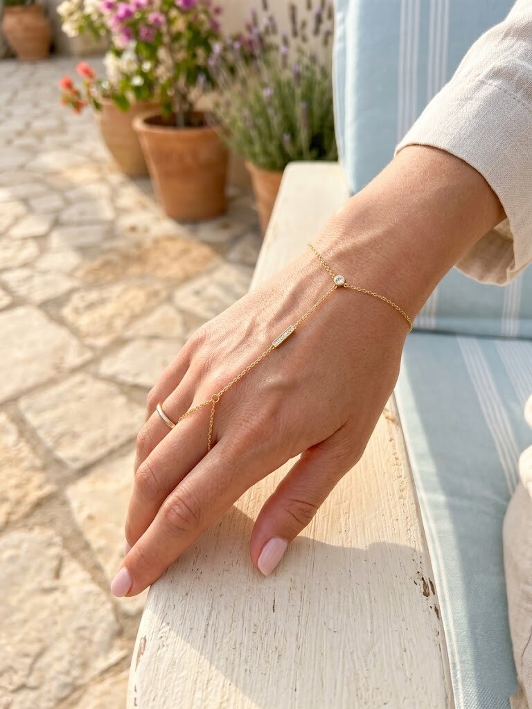 Grossiste WEC - Bracelet de Main « Éclat Minimaliste » en Acier Inoxydable – L'élégance jusqu'au bout des doigts