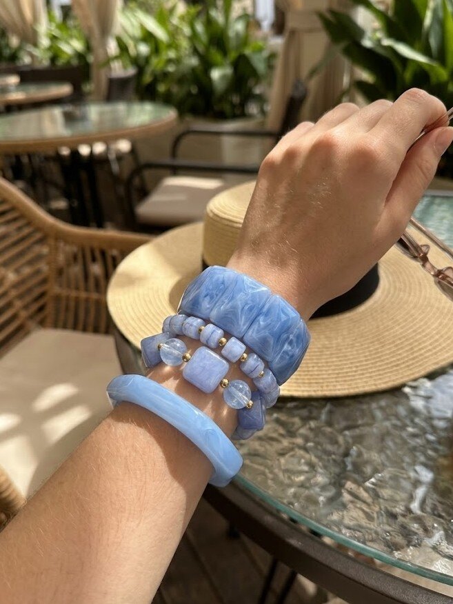 Grossiste WEC - Lot de 4 Bracelets en Résine Effet Marbré