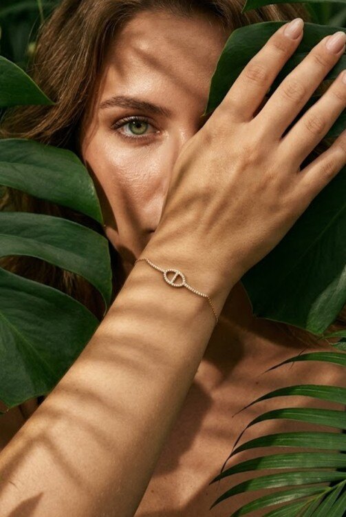Grossiste WEC - Bracelet Chaîne en Acier Inoxydable & Motif Maillon Marine Strassé
