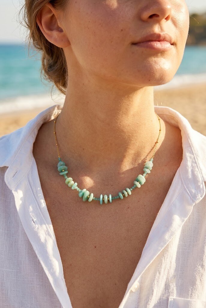 Grossiste WEC - Collier en Acier Inoxydable – Pureté Minérale et Douceur Lunaire