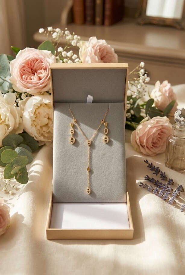Grossiste WEC - Coffret Collier+Boucles d'oreilles  Maillon Chic en acier inoxydable+boite