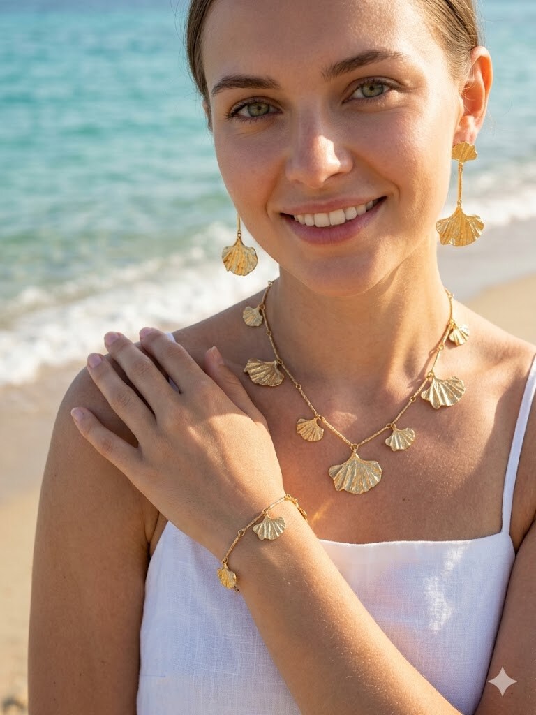 Grossiste WEC - PARURE (COLLIER + BOUCLE D'OREILLES + BRACELET) EN ACIER INOXYDABLE