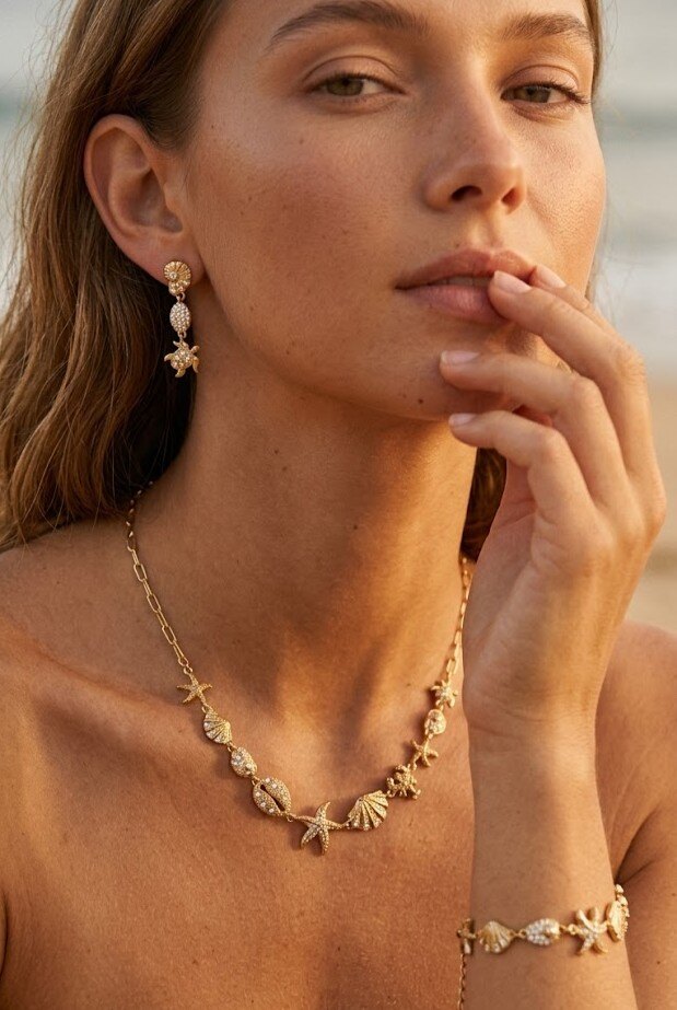 Grossiste WEC - COLLIER+BRACELET+BOUCLES D'OREILLES EN ACIER INOXYDABLE