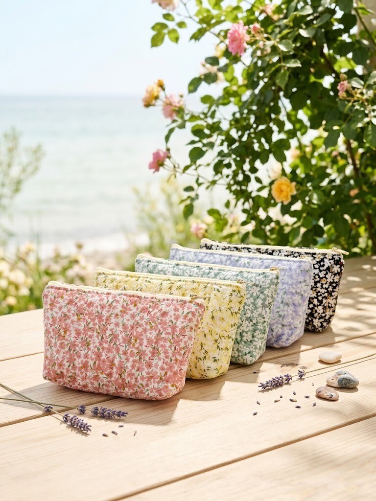 Grossiste WEC - Les Pochettes Fleuries « Douceur Printanière » POCHETTE : DIMENSION 19 x 12 x 6 cm