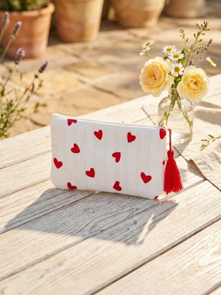 Großhändler WEC - Romantische Herz-Clutch DIMENSION: 12 x 17 cm
