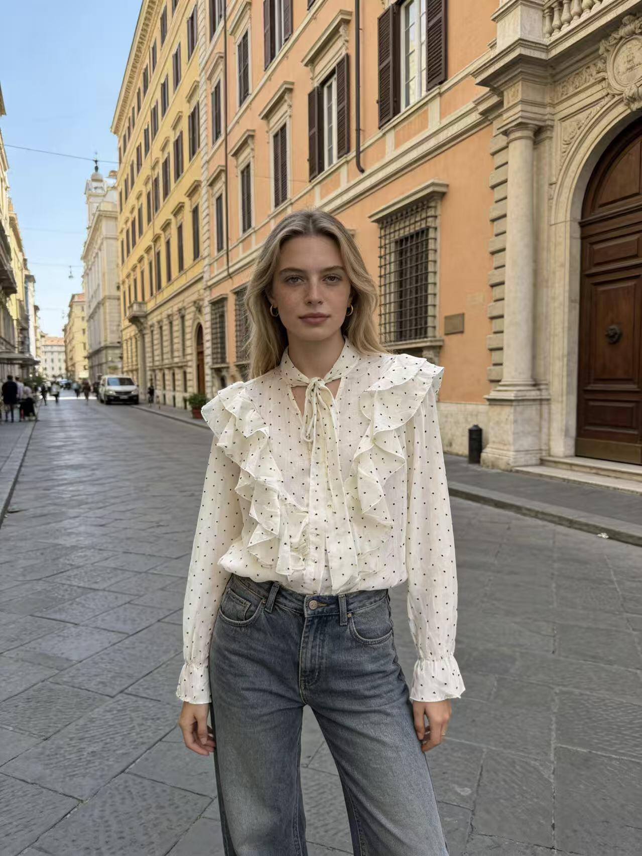 Grossista WEILCO - CAMICIA STAMPA POIS LEGGERA DI VISCOSA