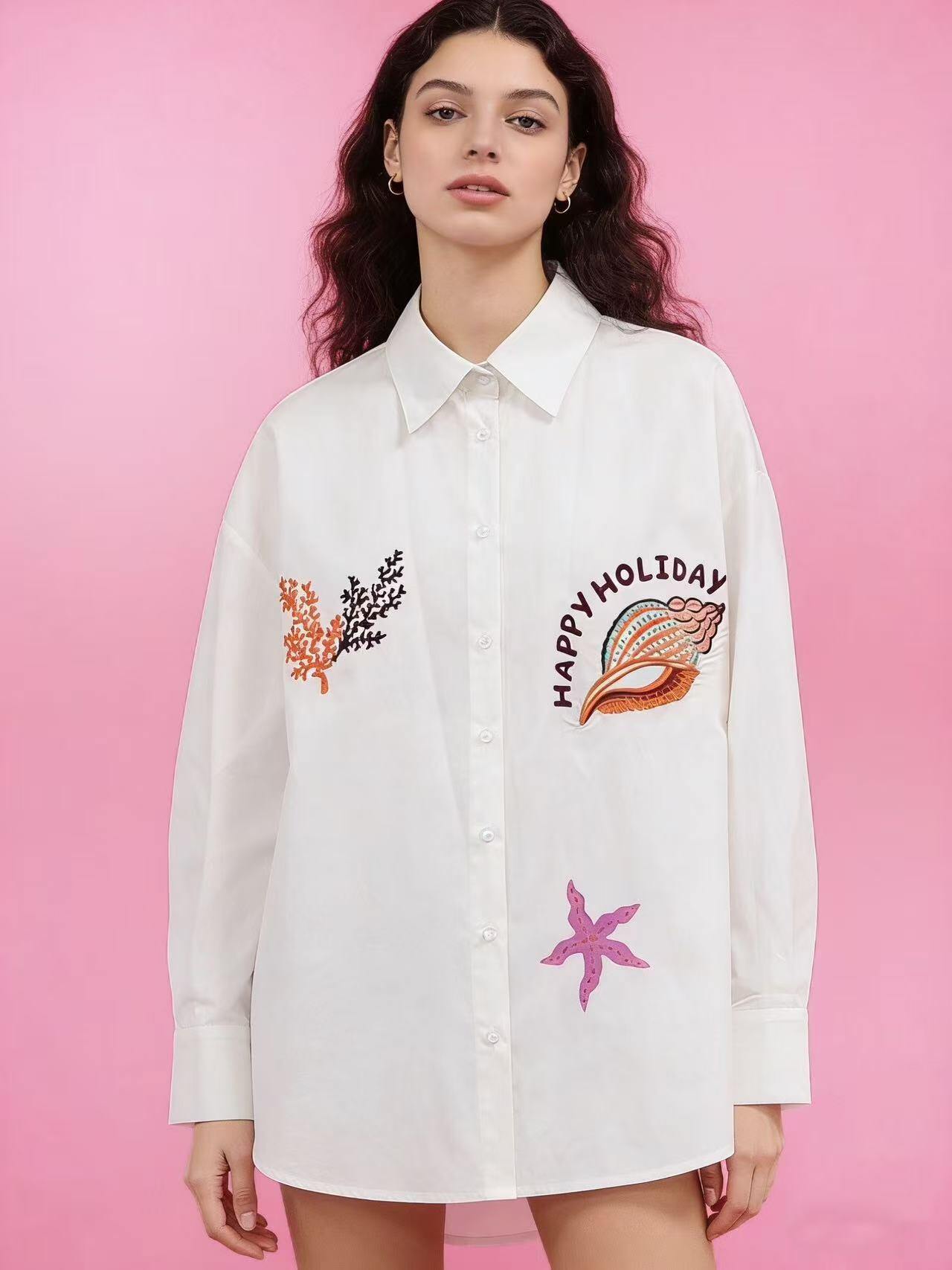 Grossista WEILCO - CAMICIA OVER STAMPATO IN 100%COTONE POPELIN