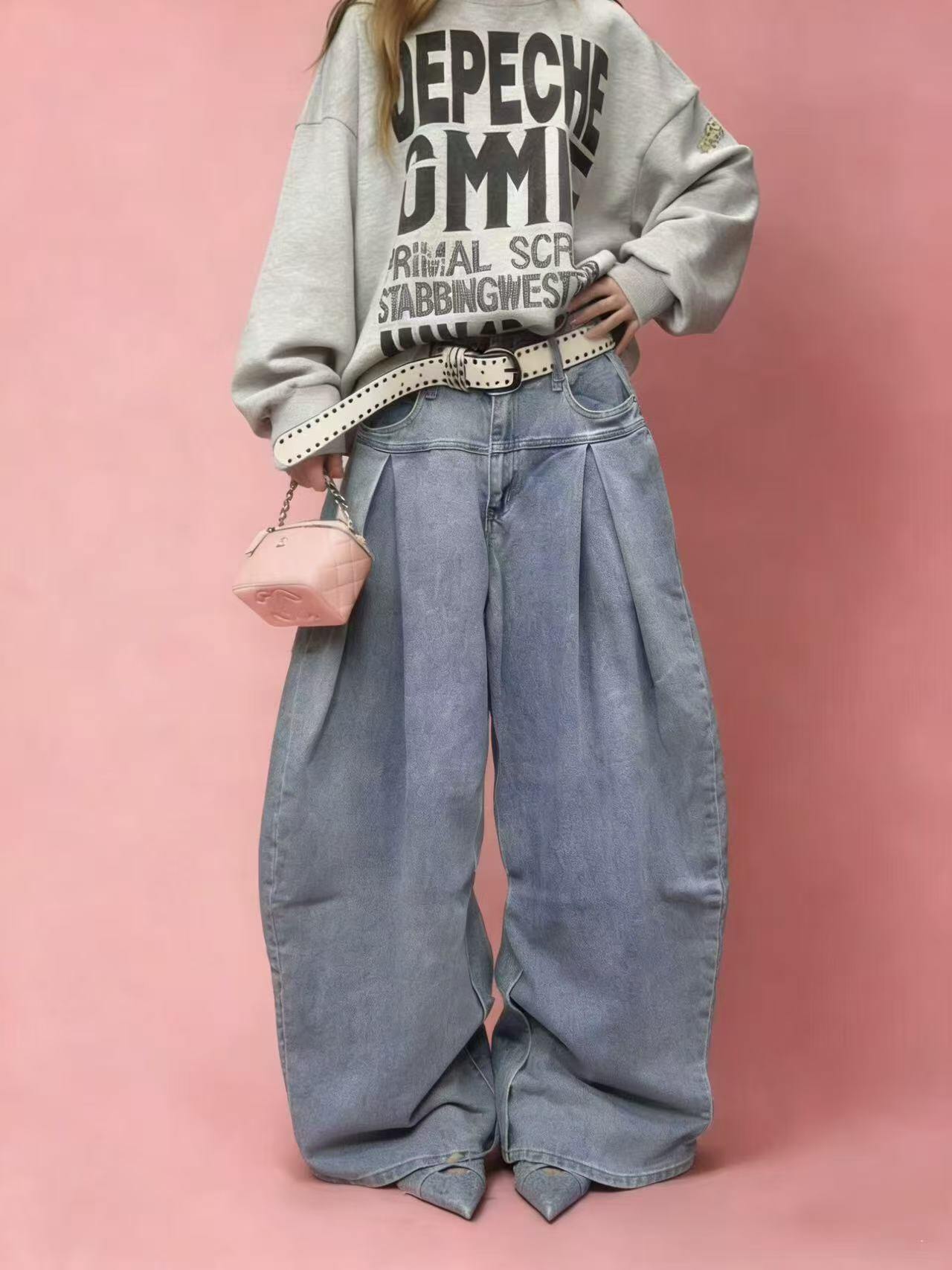 Grossista WEILCO - PANTALLACCIO LARGO DENIM CON I PENCE