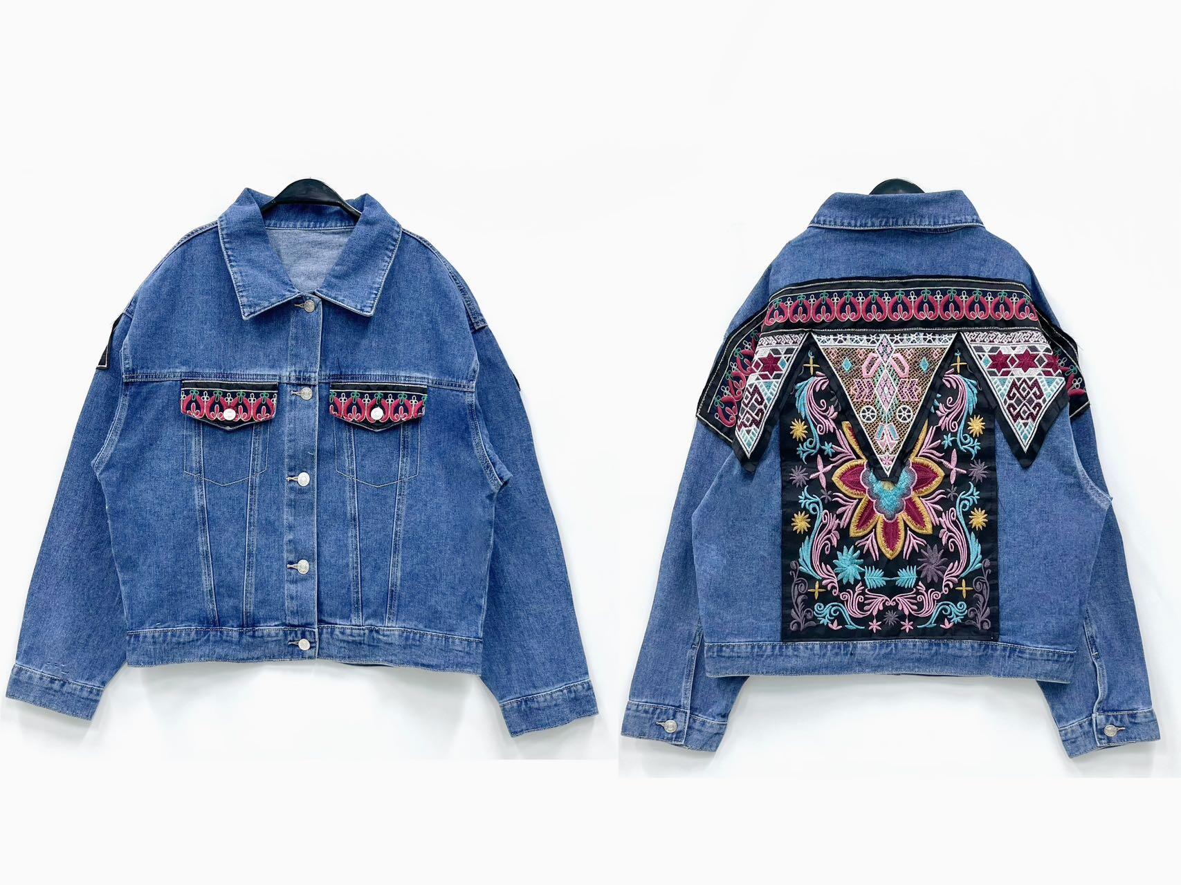 Wholesaler WEILCO - Denim jacket with patch on the back