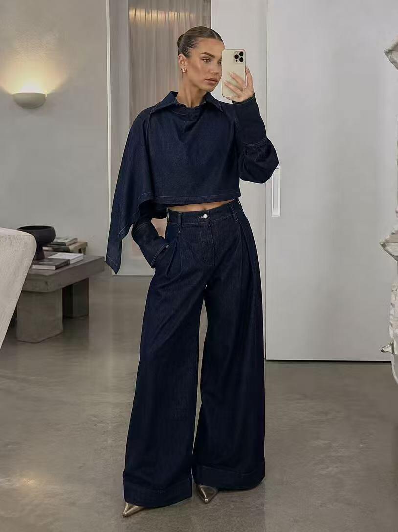 Wholesaler WEILCO - DARK DENIM CAPE JACKET