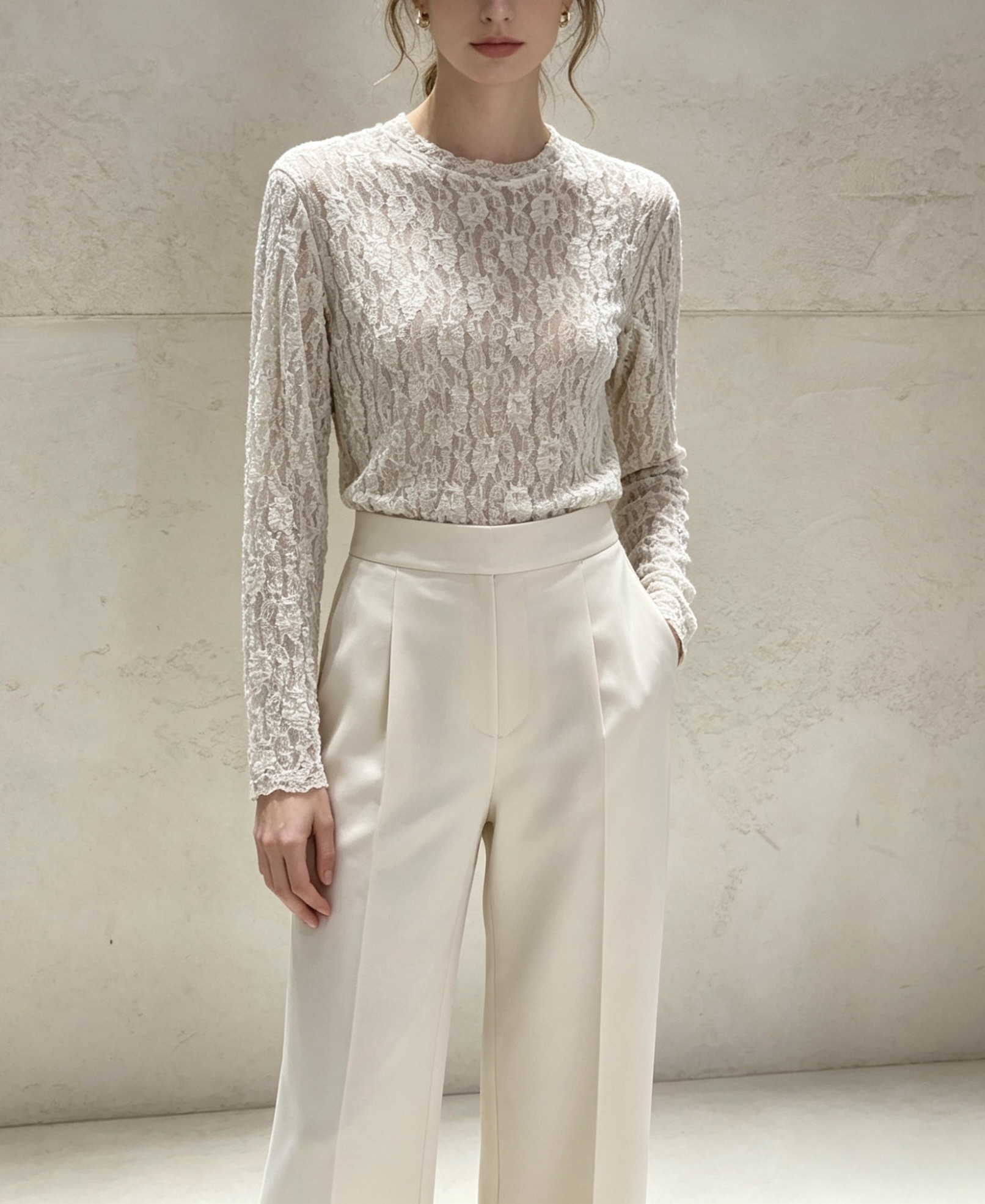Wholesaler WESTEENE ITALY - CANOTTA LACE MORBIDA STILE MINIMAL PARIGINO