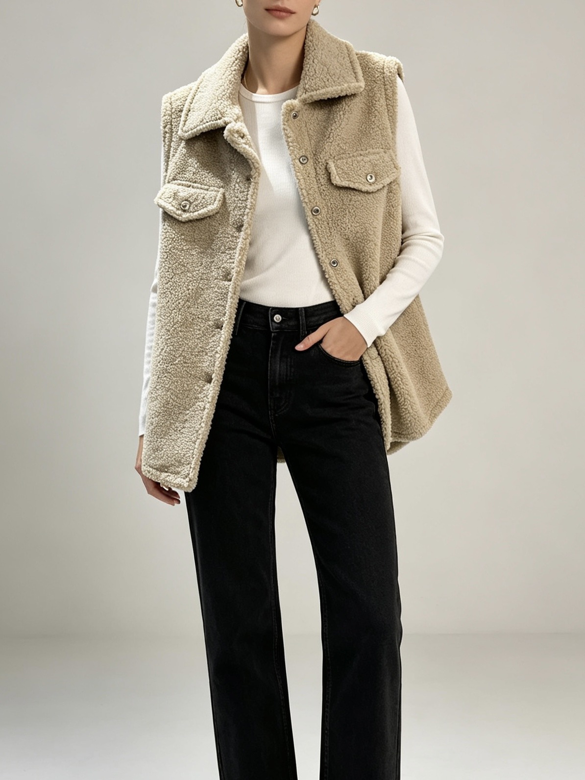Wholesaler WESTEENE ITALY - GILET CAMICIA OVERSIZE PELUCHE MEZZA STAGIONE