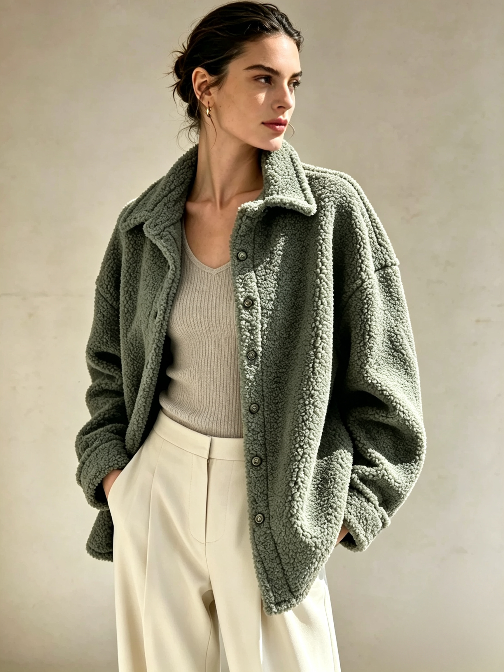 Wholesaler WESTEENE ITALY - CAPPOTTO CAMICIA TEDDY DONNA COMFORT INVERNALE