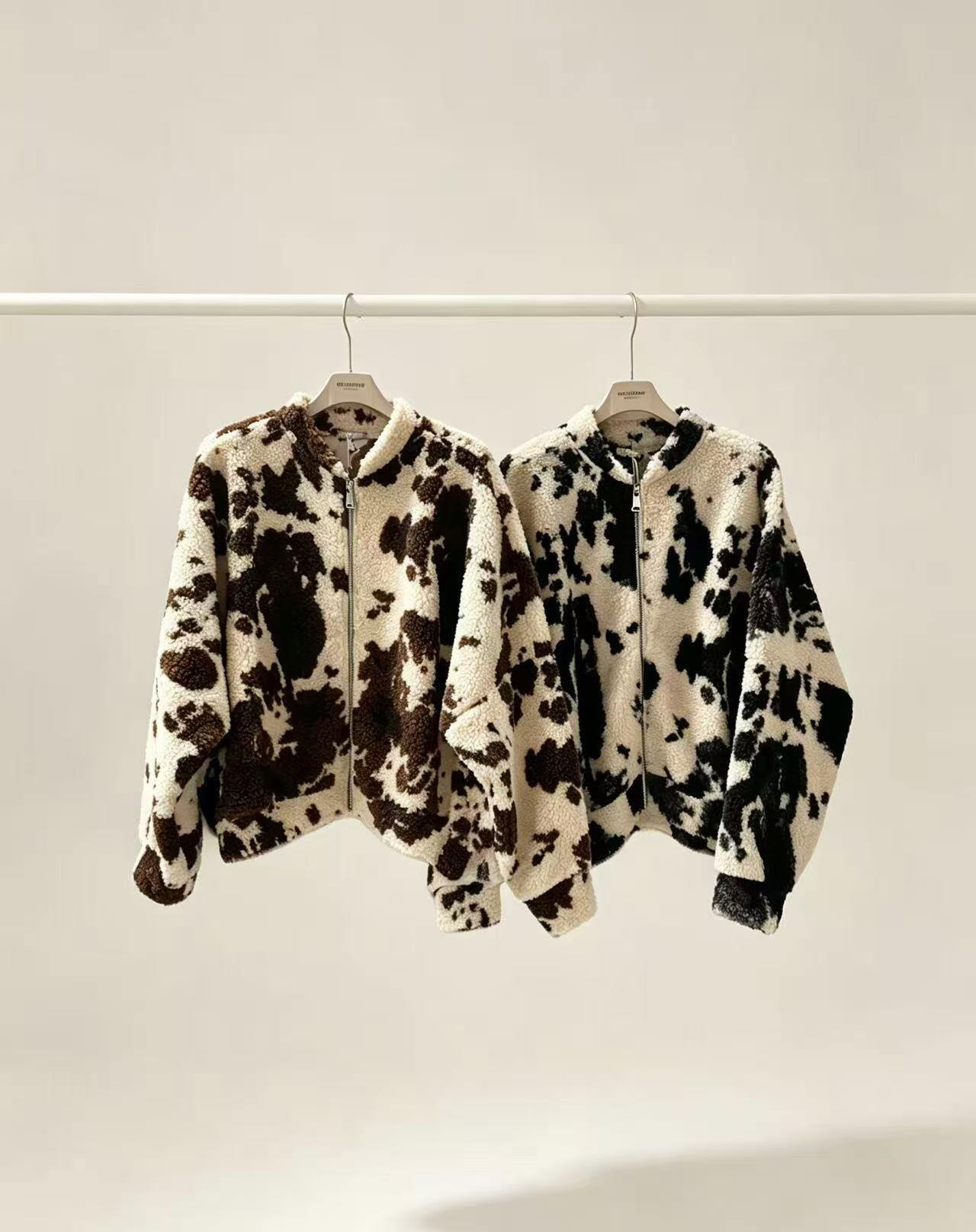 Wholesaler WESTEENE ITALY - GIACCA IN PILE MACULATO MUCCA DONNA SITLE FRANCESE