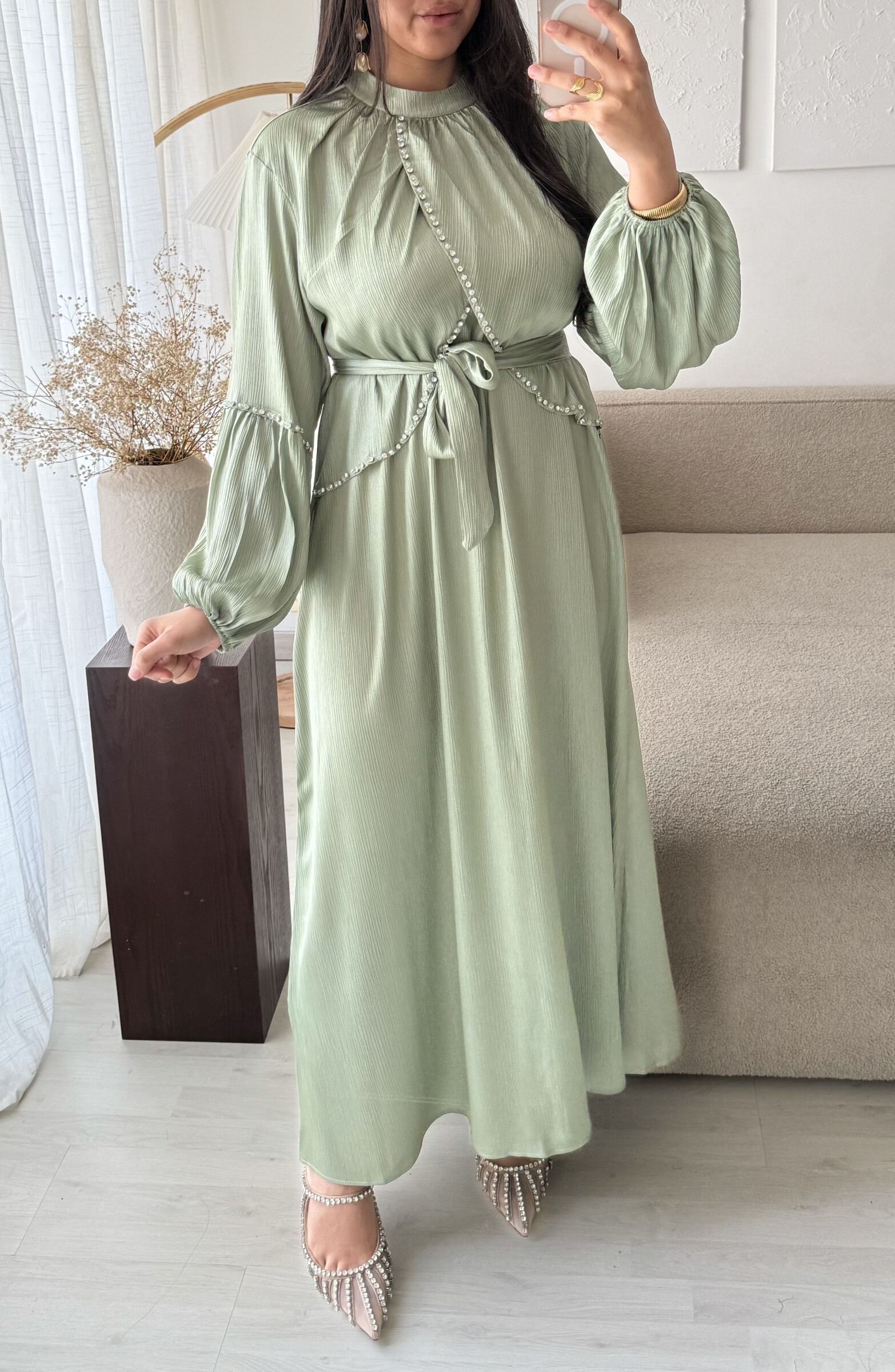 Grossista White Icy - Abaya di lusso