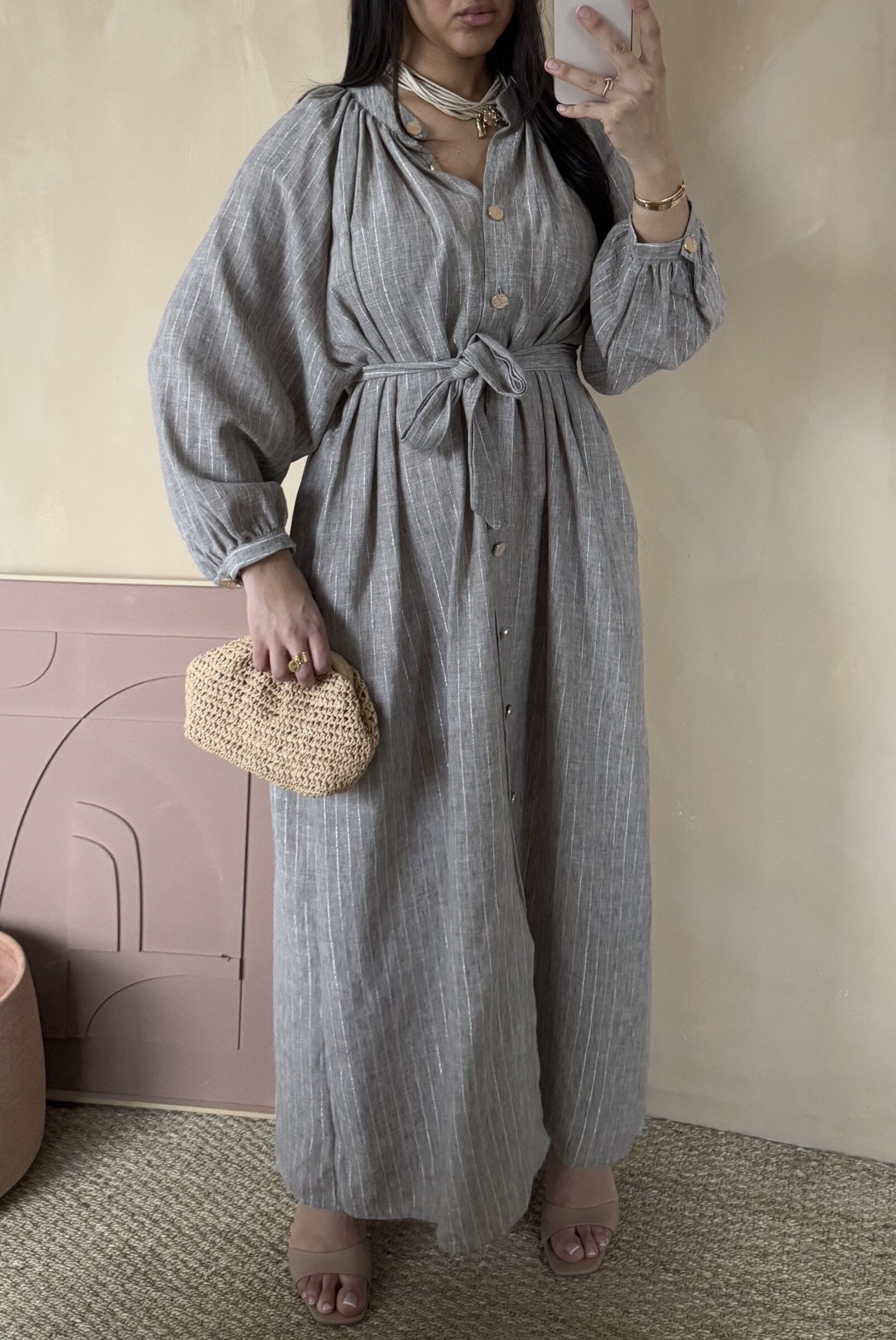 Wholesaler White Icy - Large Gold button dress