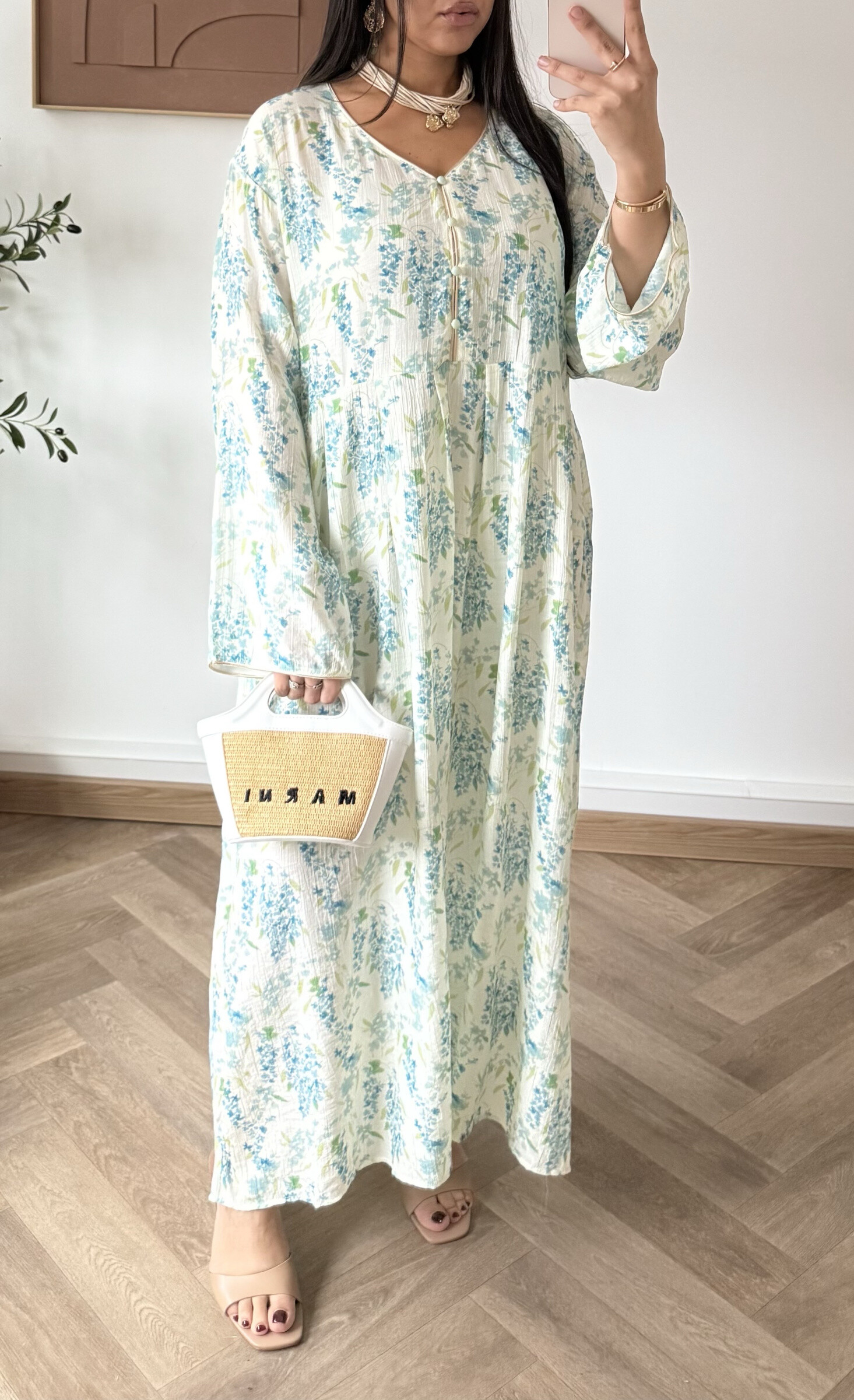 Wholesaler White Icy - Wide printed dress