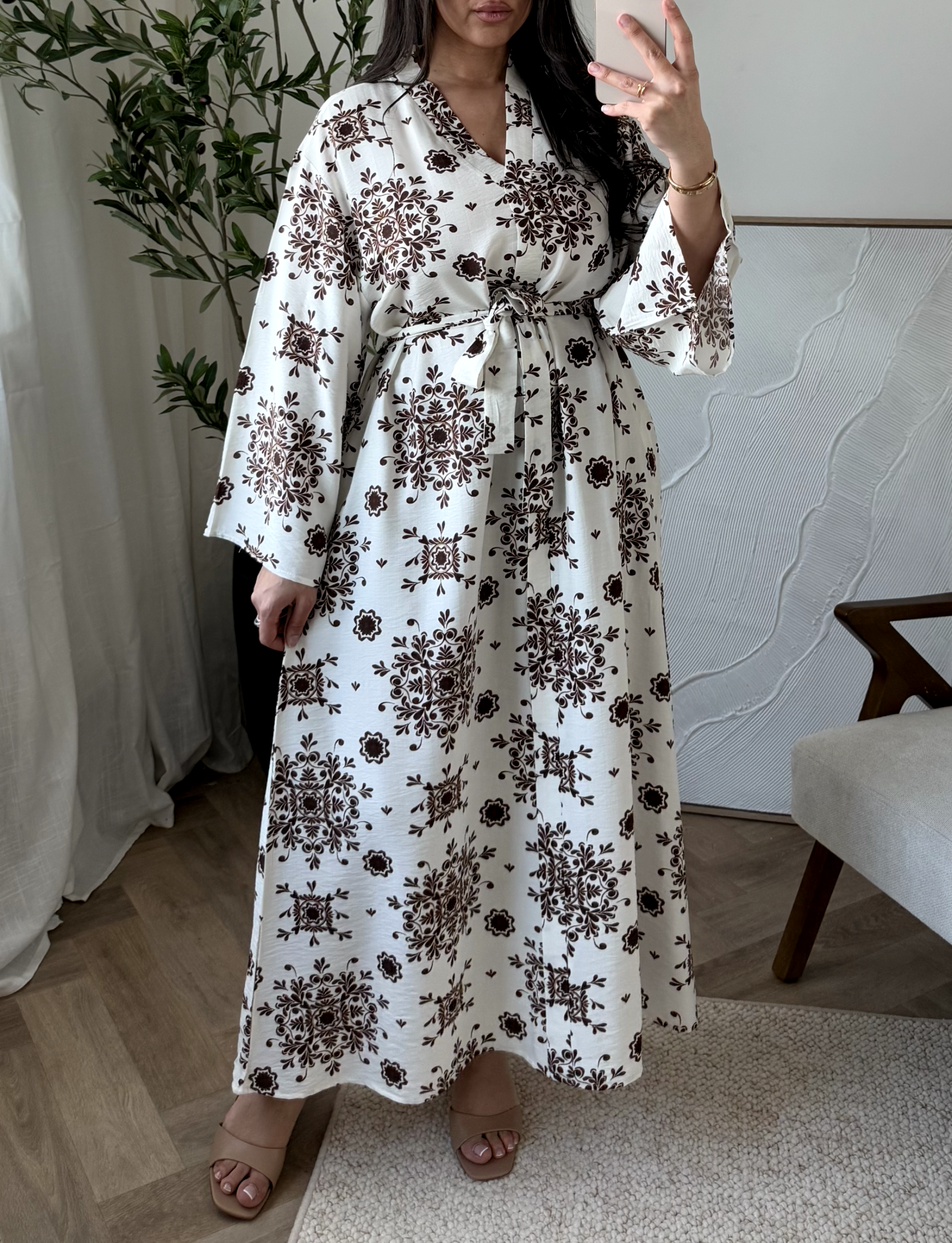 Wholesaler White Icy - Colorful print dress