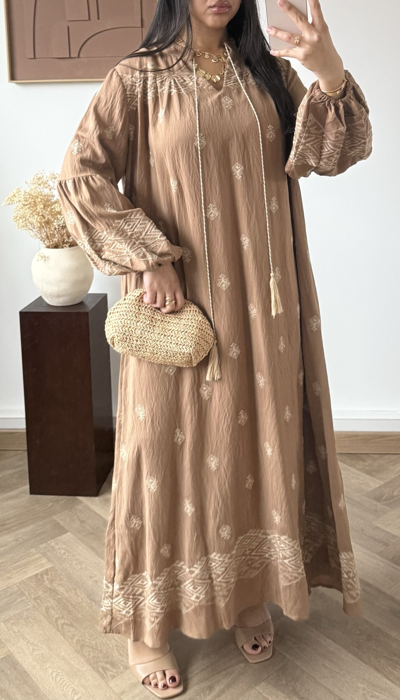 Wholesaler White Icy - Oriental embroidery dress