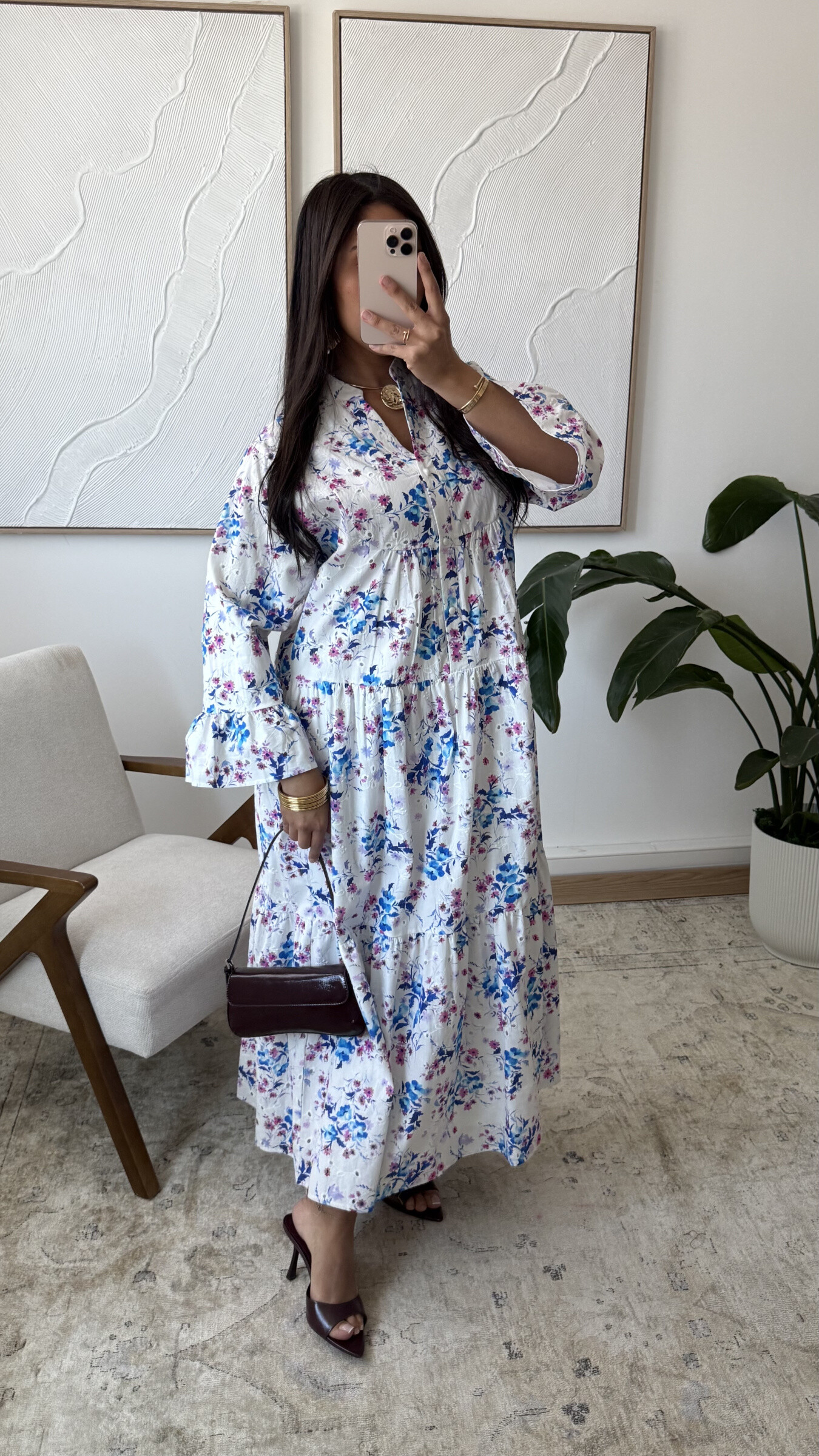Großhändler White Icy - Haya -Kleid - englische Stickerei
