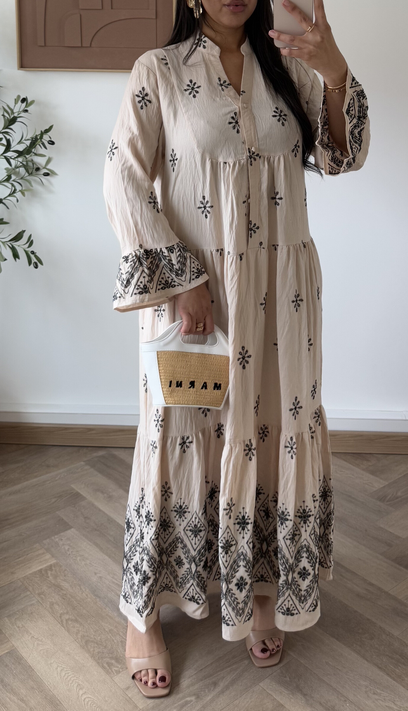 Wholesaler White Icy - Oriental embroidery dress