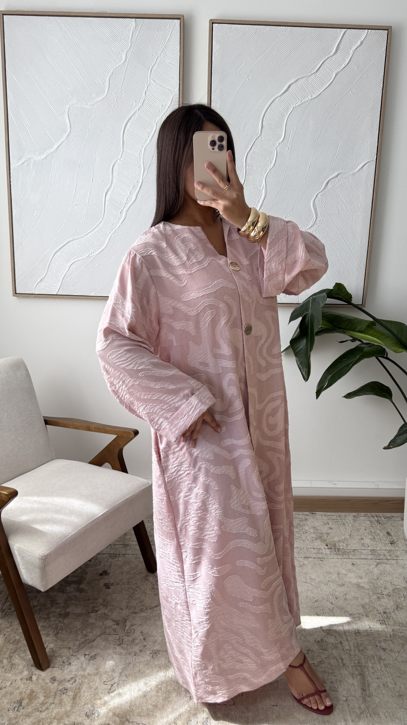 Grossiste White Icy - Abaya Malika - Jacquard