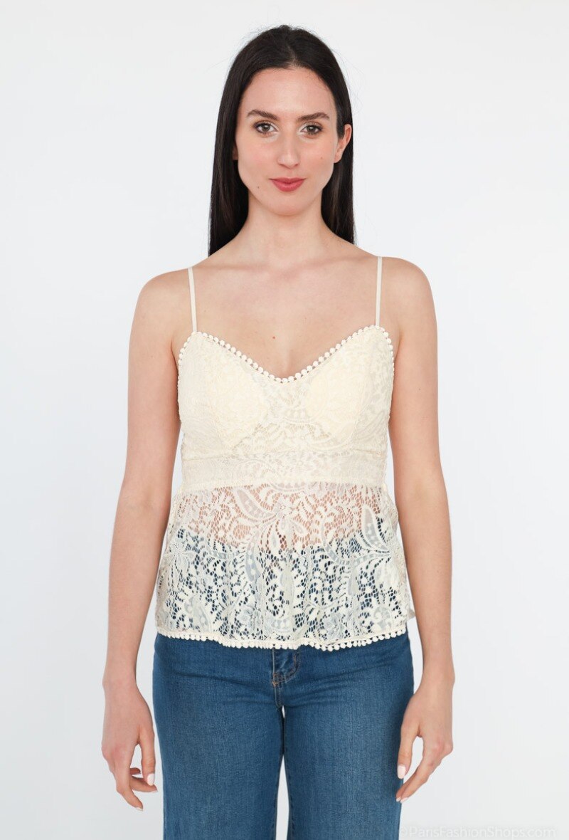 Grossiste WHOO - Debardeur en dentelle