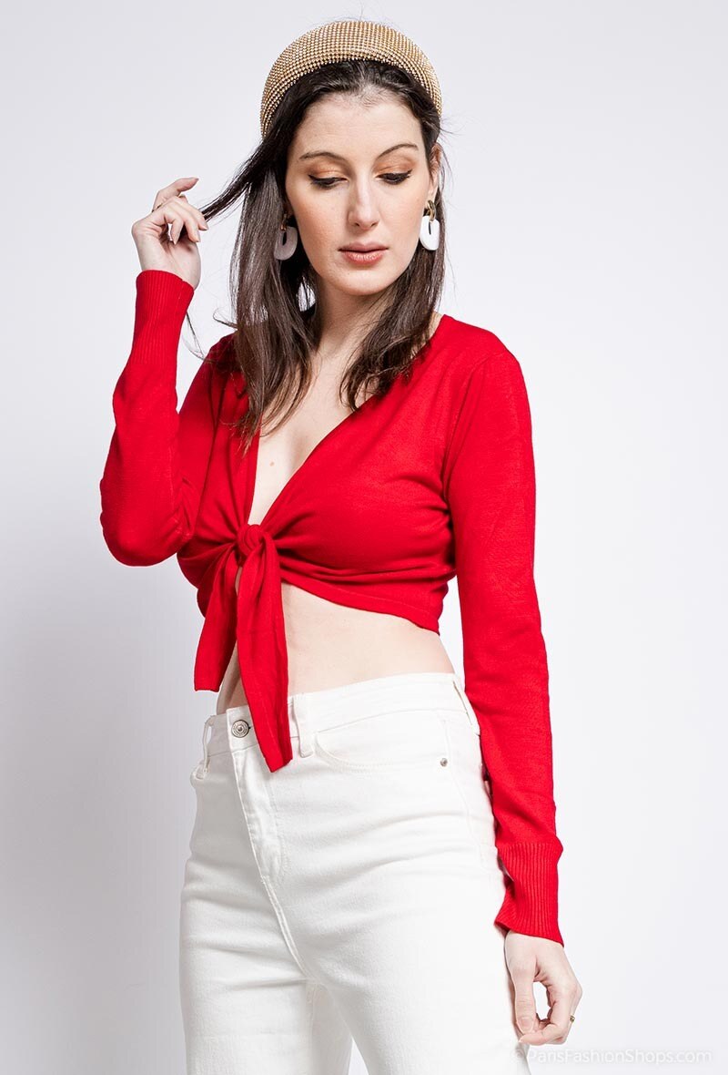 Wholesaler WHOO - Crop knot cardigan