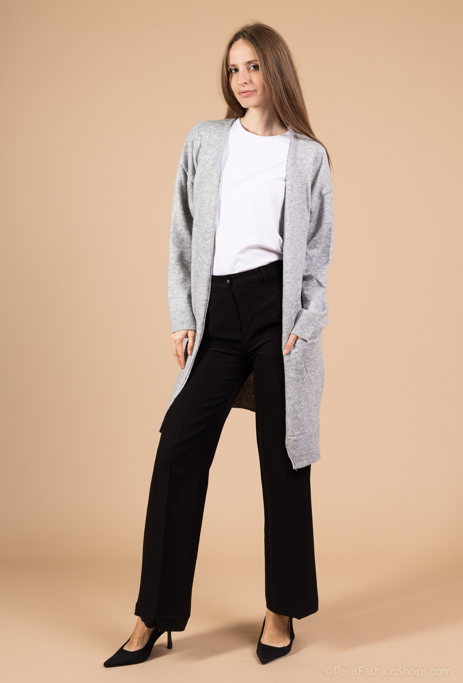 Grossiste WHOO - Gilet long en laine
