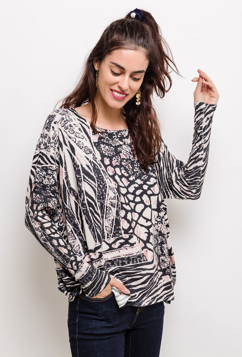 Grossiste WHOO - Pull imprimé