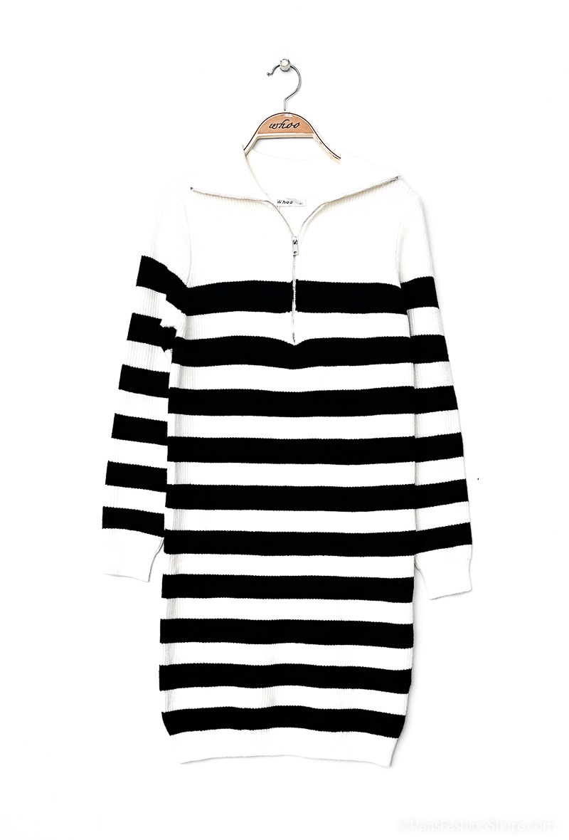 Mayorista WHOO - Vestido de punto a rayas
