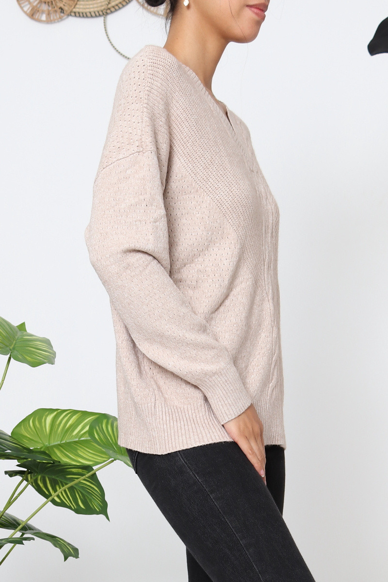 Wholesaler WHOO - Sequin v-neck sweater